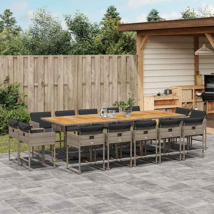Set Mobilier De Grădină Cu Perne, 9 Piese, , Poliratan