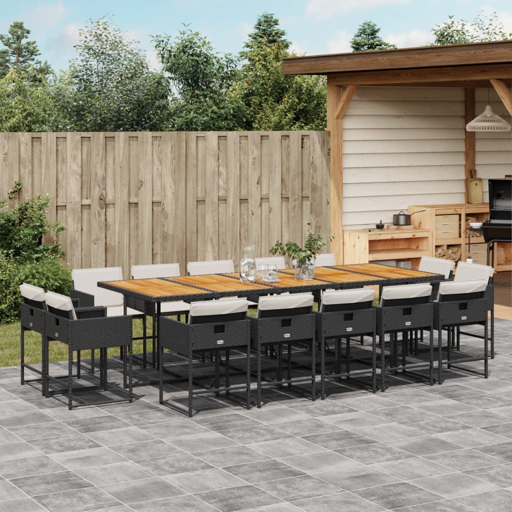 Set Mobilier De Grădină Cu Perne, 9 Piese, , Poliratan