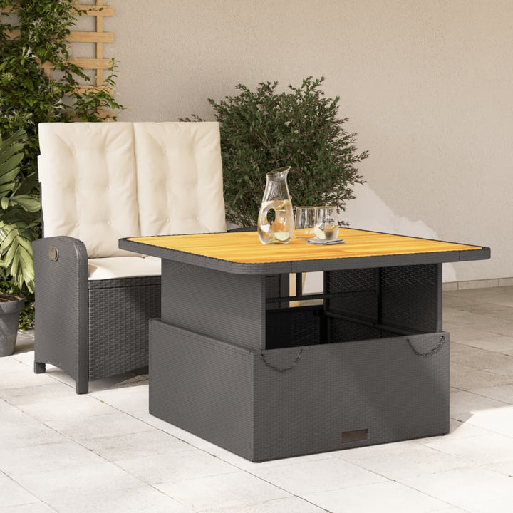 Set Mobilier De Grădină Cu Perne, 5 Piese, Negru, Poliratan