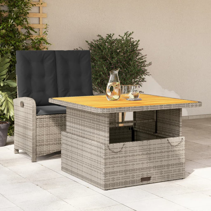 Set Mobilier De Grădină Cu Perne, 3 Piese, Gri, Poliratan