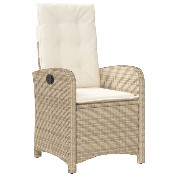 Set Mobilier De Grădină Cu Perne, 3 Piese, Bej, Poliratan