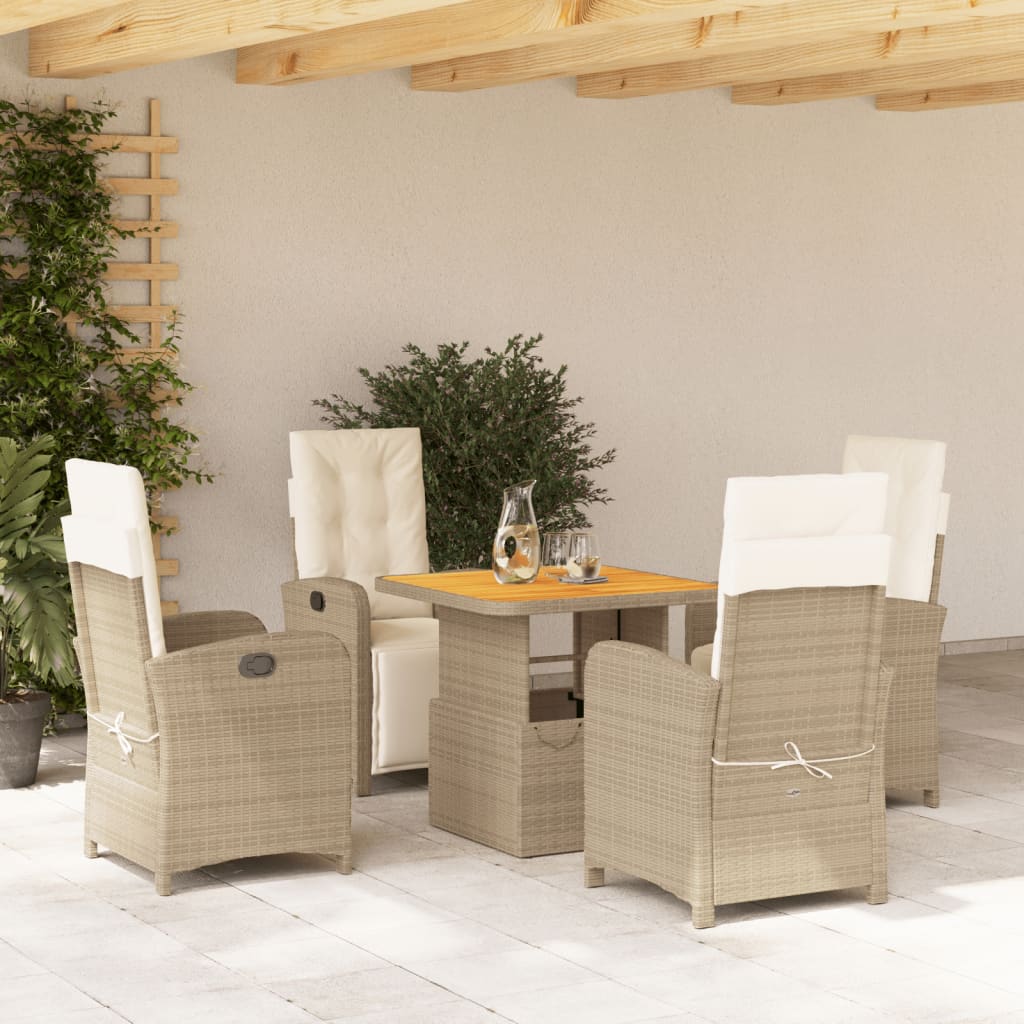 Set Mobilier De Grădină Cu Perne, 3 Piese, Bej, Poliratan
