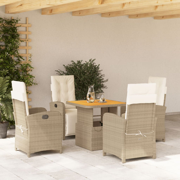 Set Mobilier De Grădină Cu Perne, 3 Piese, Bej, Poliratan