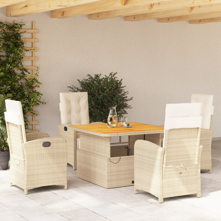 Set Mobilier De Grădină Cu Perne, 3 Piese, Bej, Poliratan