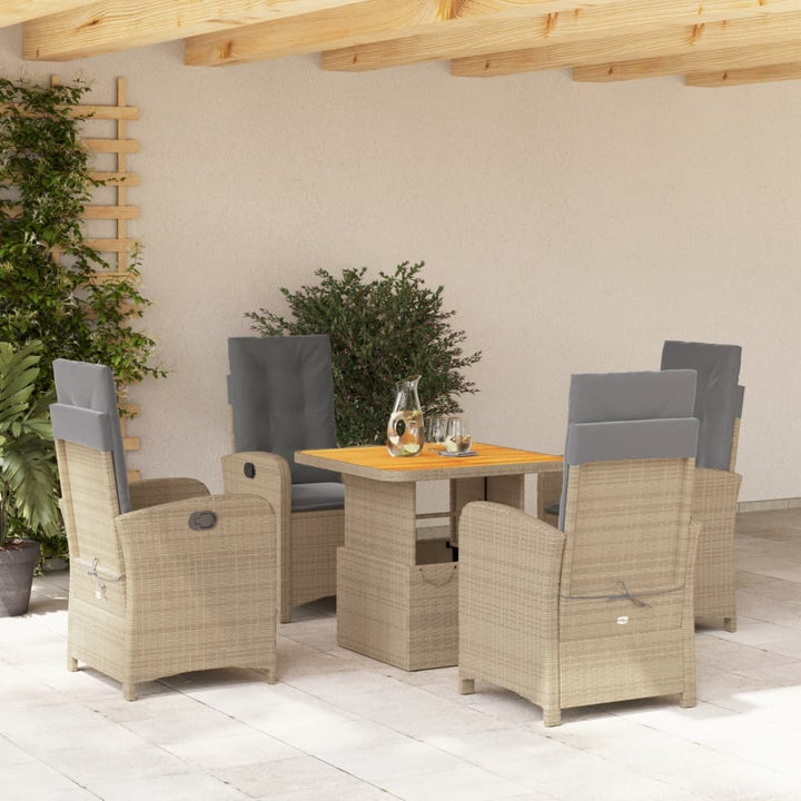 Set Mobilier De Grădină Cu Perne, 3 Piese, Bej, Poliratan