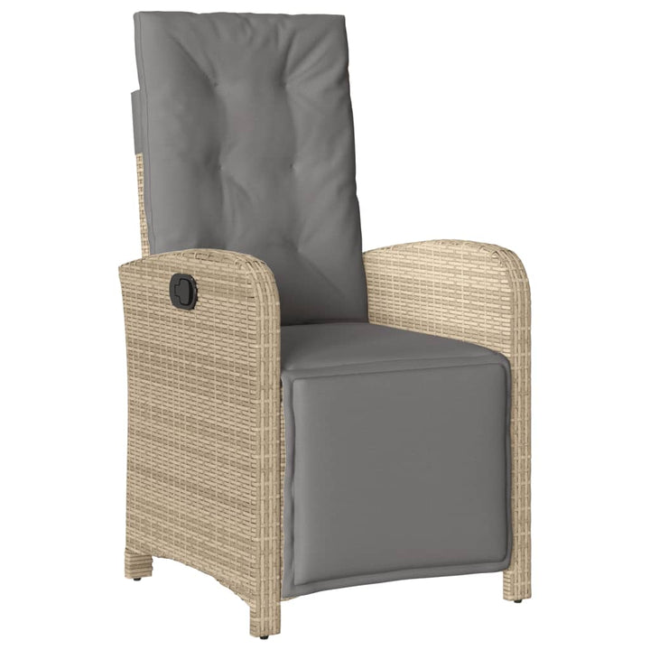 Set Mobilier De Grădină Cu Perne, 3 Piese, Bej, Poliratan