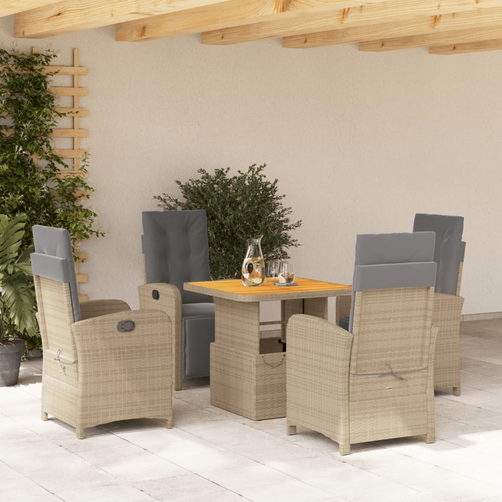 Set Mobilier De Grădină Cu Perne, 3 Piese, Bej, Poliratan