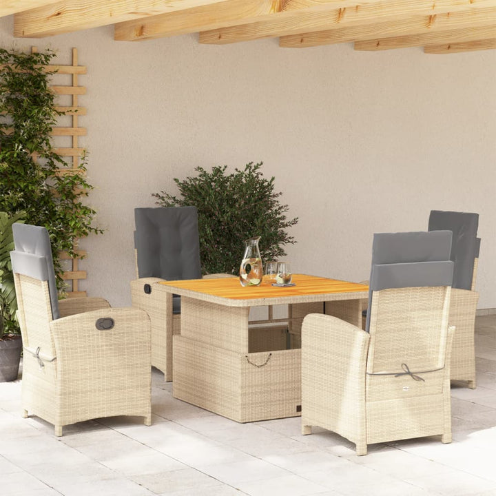 Set Mobilier De Grădină Cu Perne, 3 Piese, Bej, Poliratan