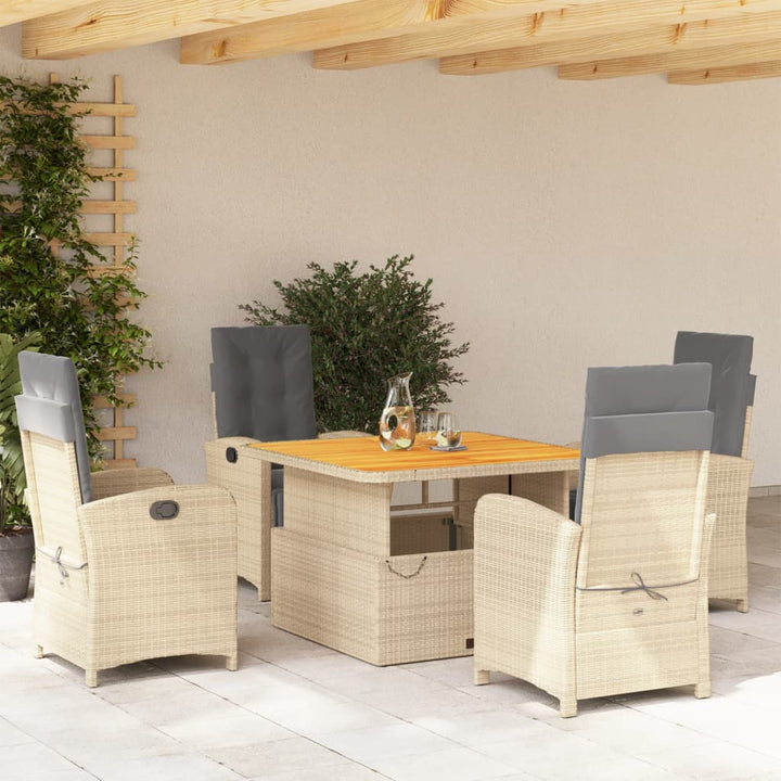 Set Mobilier De Grădină Cu Perne, 3 Piese, Bej, Poliratan