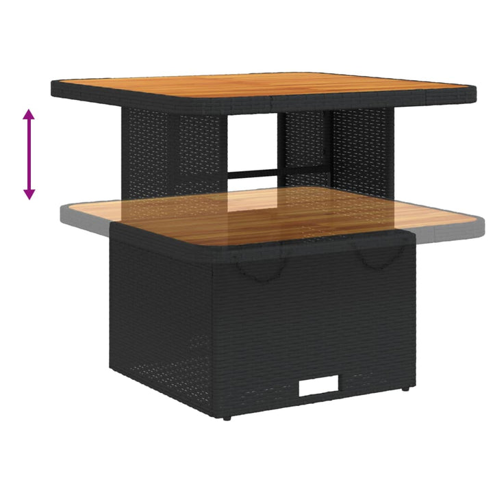 Set Mobilier De Grădină Cu Perne, 3 Piese, Negru, Poliratan