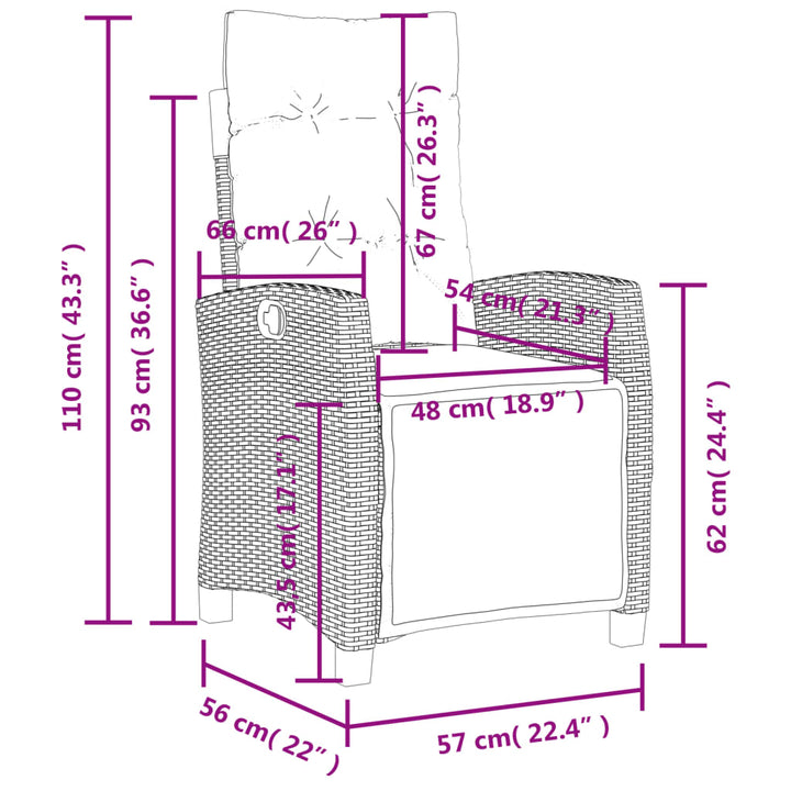 Set Mobilier De Grădină Cu Perne, 3 Piese, Negru, Poliratan