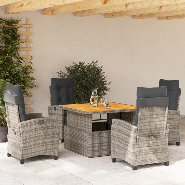 Set Mobilier De Grădină Cu Perne, 2 Piese, Gri, Poliratan