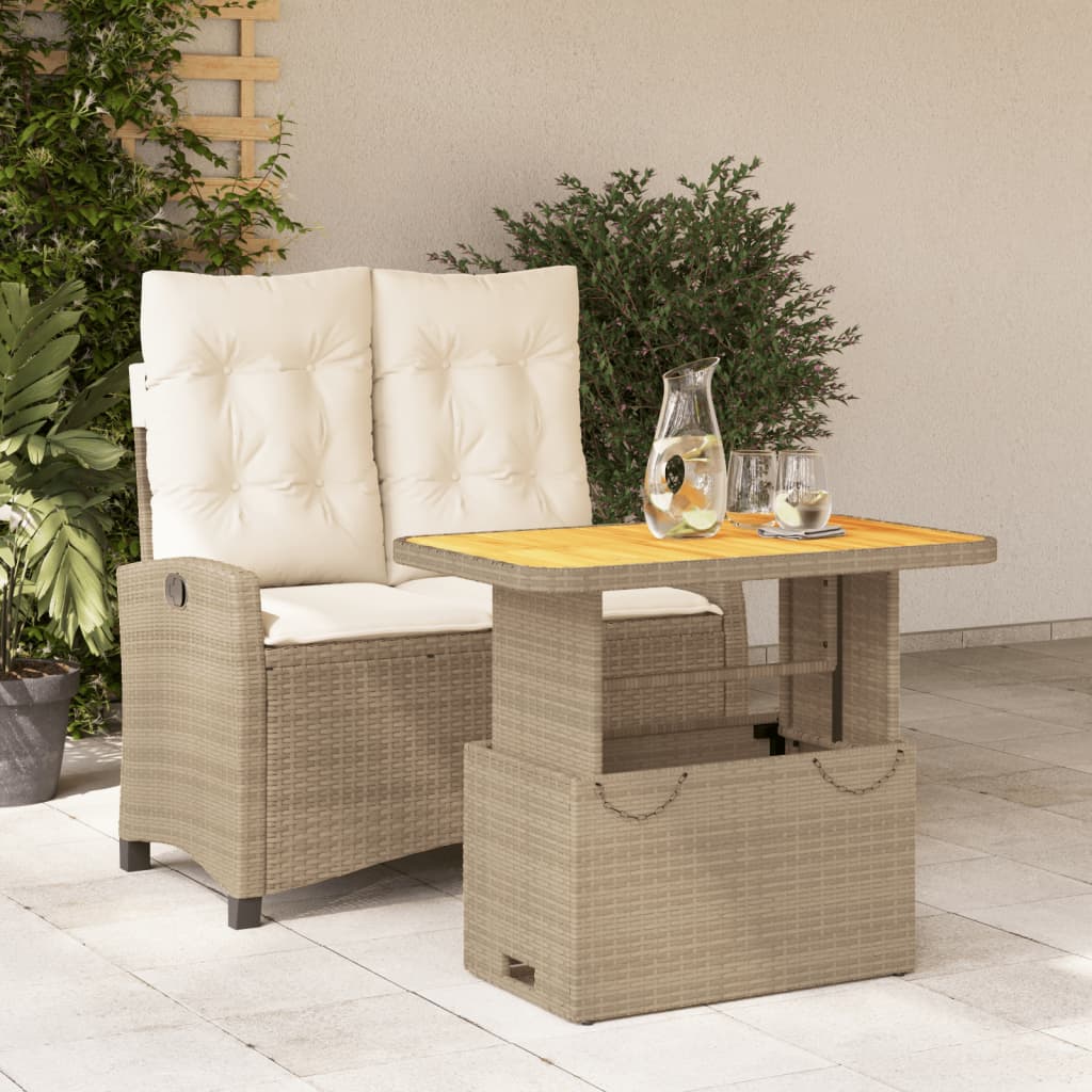 Set Mobilier De Grădină Cu Perne, 5 Piese, Bej, Poliratan