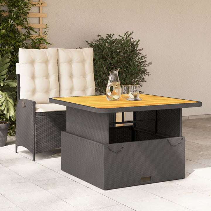 Set Mobilier De Grădină Cu Perne, 5 Piese, Negru, Poliratan