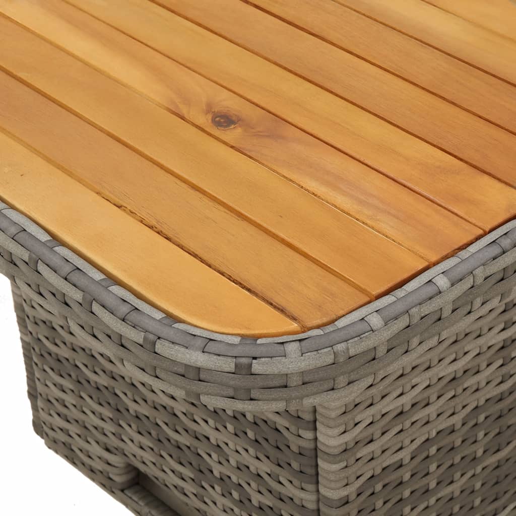 Set Mobilier De Grădină Cu Perne, 2 Piese, Gri, Poliratan