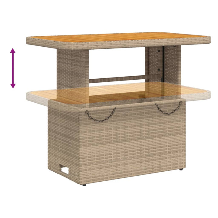 Set Mobilier De Grădină, 2 Piese, Cu Perne, Bej, Poliratan