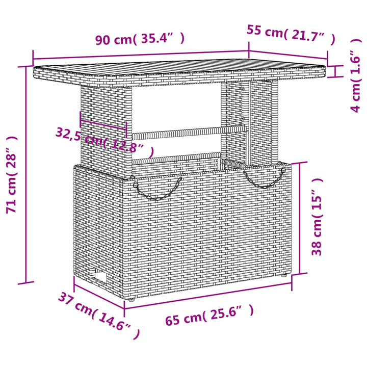 Set Mobilier De Grădină, 2 Piese, Cu Perne, Bej, Poliratan