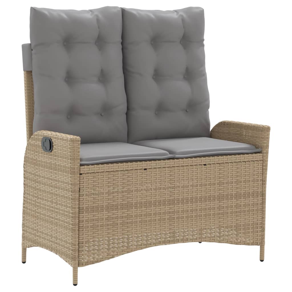 Set Mobilier De Grădină, 2 Piese, Cu Perne, Bej, Poliratan