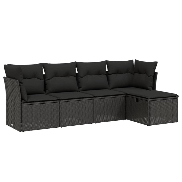 Set Mobilier De Grădină Cu Perne, 5 Piese, , Poliratan