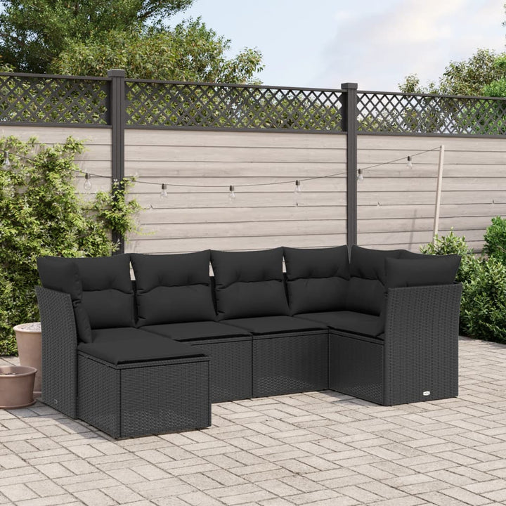 Set Mobilier De Grădină Cu Perne, 6 Piese, , Poliratan