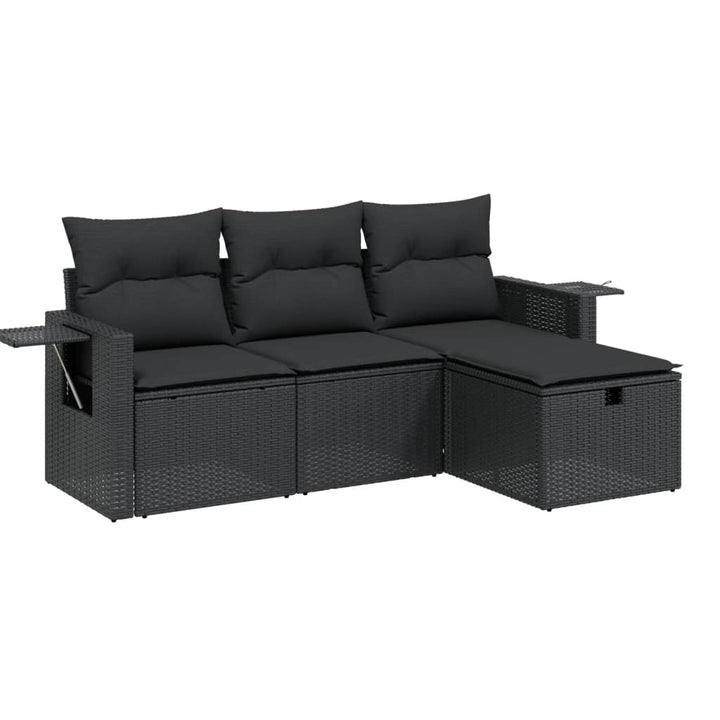 Set Mobilier De Grădină Cu Perne, 4 Piese, , Poliratan