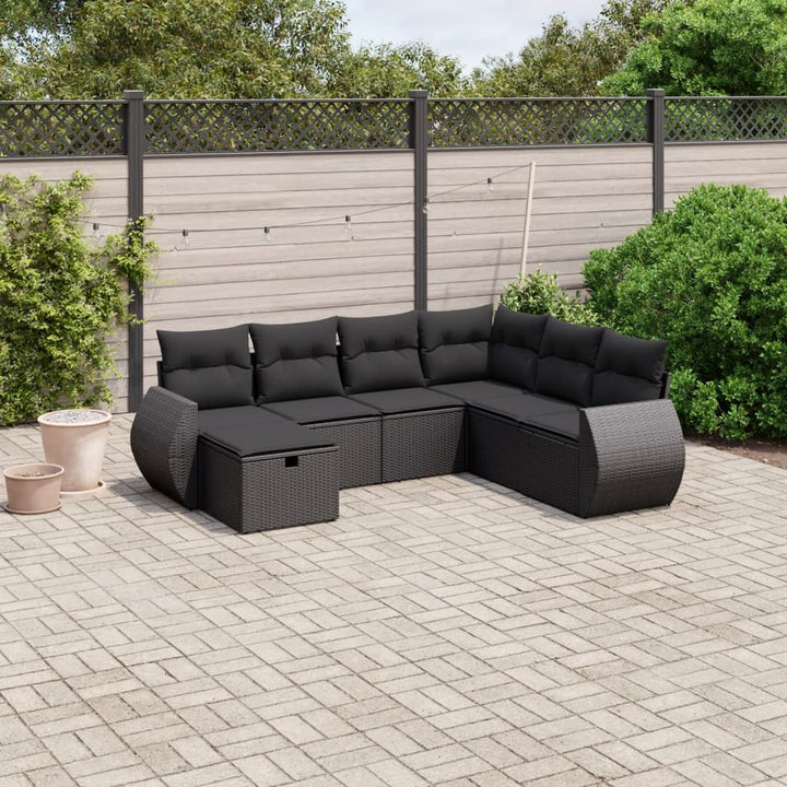 Set Canapele De Grădină, 8 Piese, Cu Perne, Bej, Poliratan