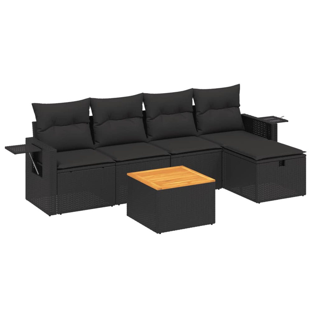 Set Mobilier De Grădină Cu Perne, 6 Piese, , Poliratan