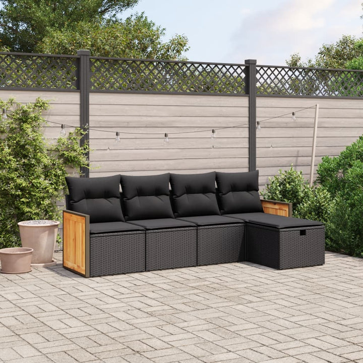Set Mobilier De Grădină Cu Perne, 6 Piese, , Poliratan