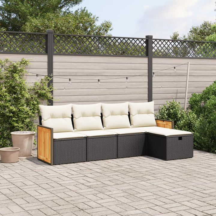 Set Mobilier De Grădină Cu Perne, 6 Piese, , Poliratan
