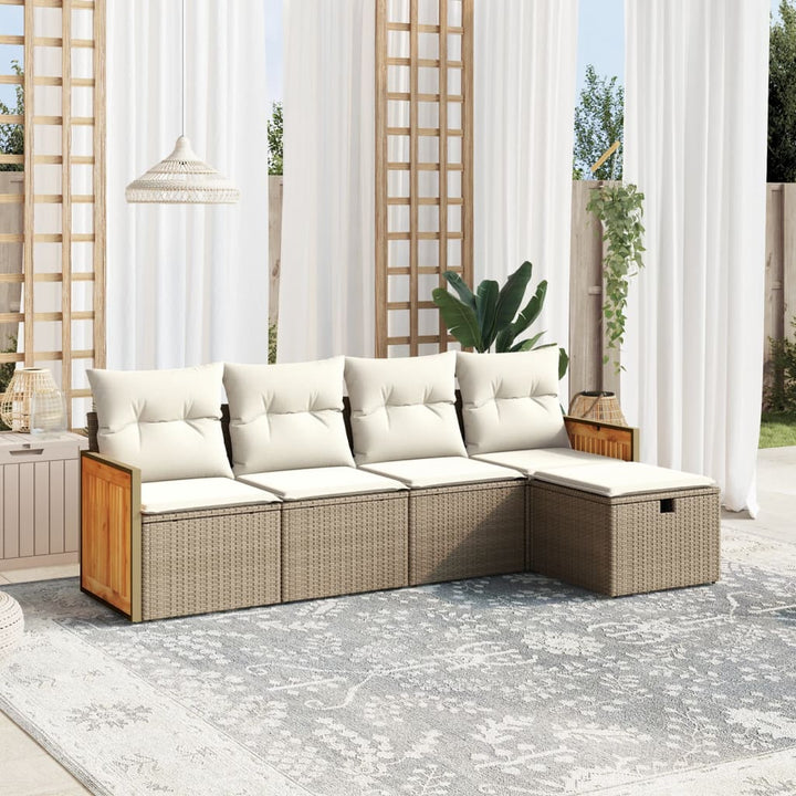 Set Mobilier De Grădină Cu Perne, 6 Piese, , Poliratan