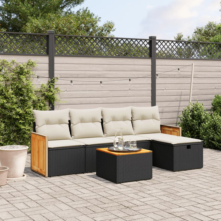 Set Mobilier De Grădină Cu Perne, 6 Piese, , Poliratan