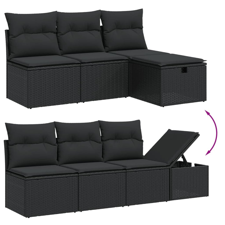 Set Canapele De Grădină Cu Perne, 7 Piese, , Poliratan