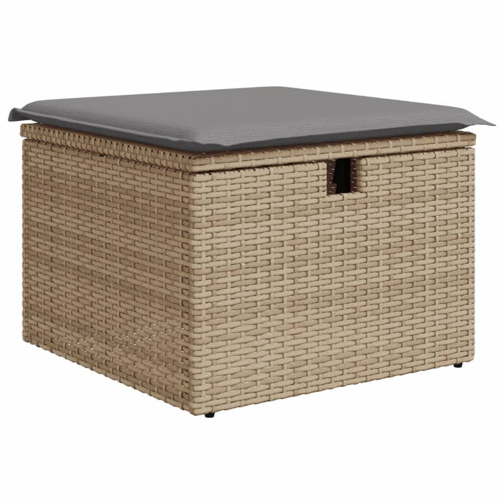 Set Canapele De Grădină, 8 Piese, Cu Perne, Bej, Poliratan