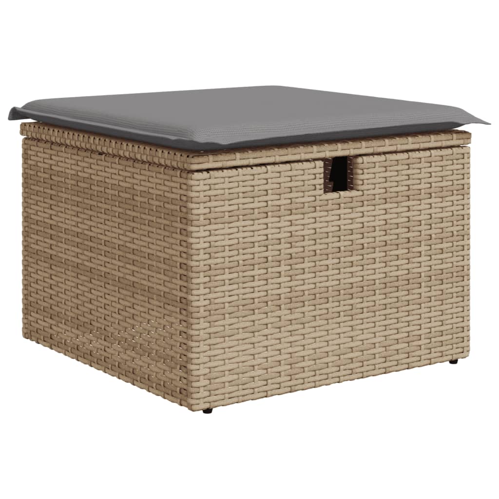 Set Canapele De Grădină Cu Perne, 6 Piese, Bej, Poliratan