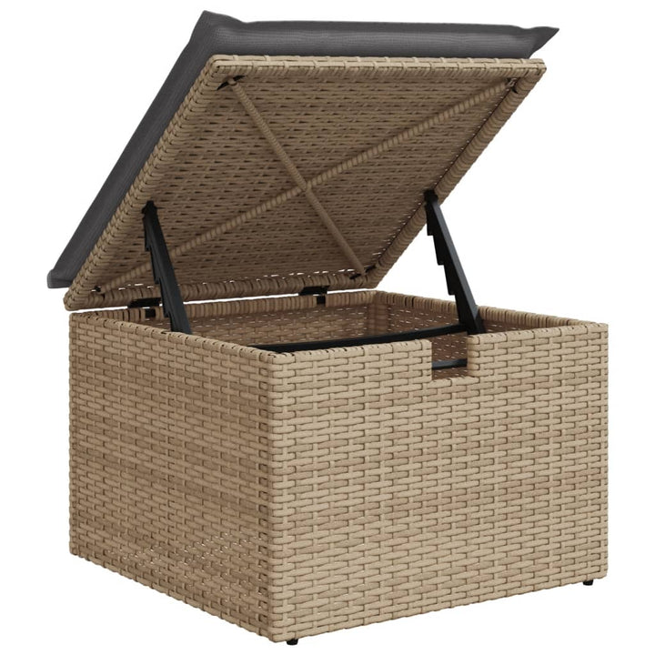 Set Canapele De Grădină Cu Perne, 6 Piese, Bej, Poliratan
