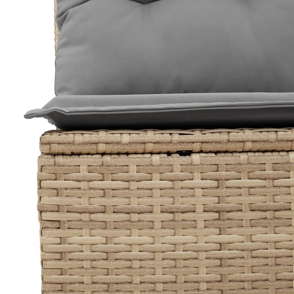Set Canapele De Grădină, 9 Piese, Cu Perne, Bej, Poliratan