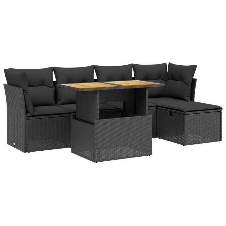 Set Mobilier De Grădină Cu Perne, 6 Piese, , Poliratan