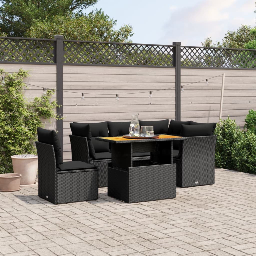 Set Canapele De Grădină Cu Perne, 5 Piese, Bej, Poliratan