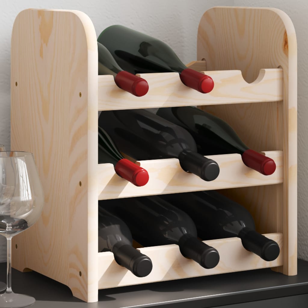 Suport De Vinuri, 72,5X25X111,5 Cm, Lemn Masiv De Pin