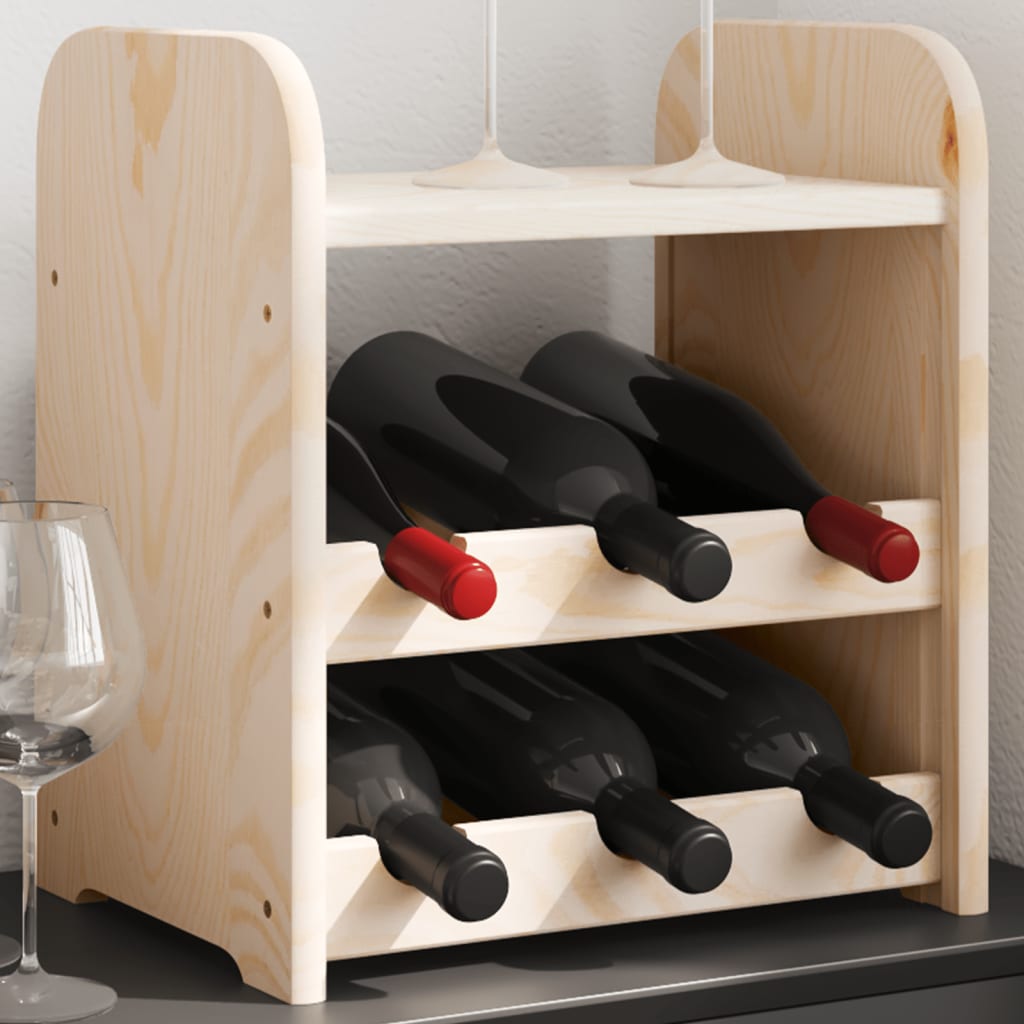 Suport De Vinuri, 72,5X25X111,5 Cm, Lemn Masiv De Pin