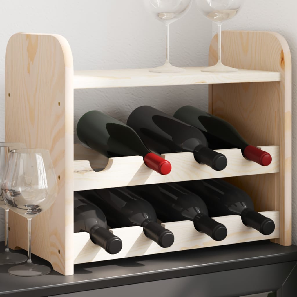 Suport De Vinuri, 72,5X25X111,5 Cm, Lemn Masiv De Pin