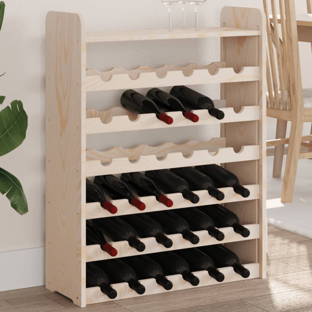 Suport De Vinuri, 72,5X25X111,5 Cm, Lemn Masiv De Pin