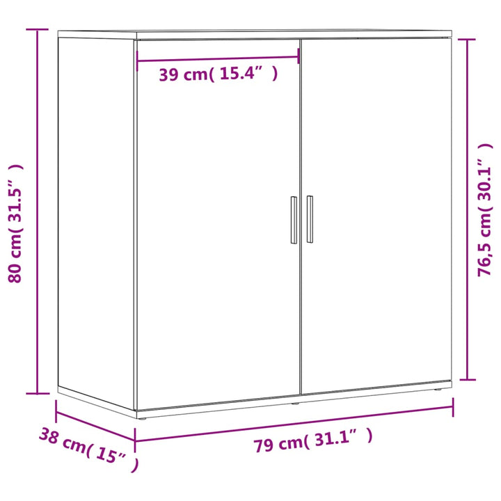 Dulapuri, 2 Buc., , 79X38X80 Cm, Lemn Prelucrat