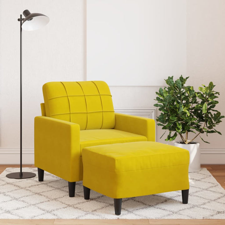 Fotoliu Canapea Cu Taburet, , 60 Cm, Catifea