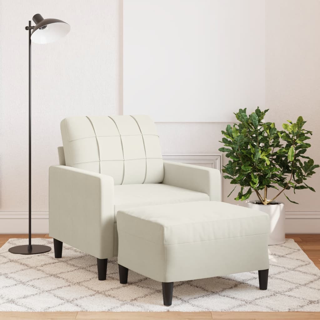 Fotoliu Canapea Cu Taburet, , 60 Cm, Catifea