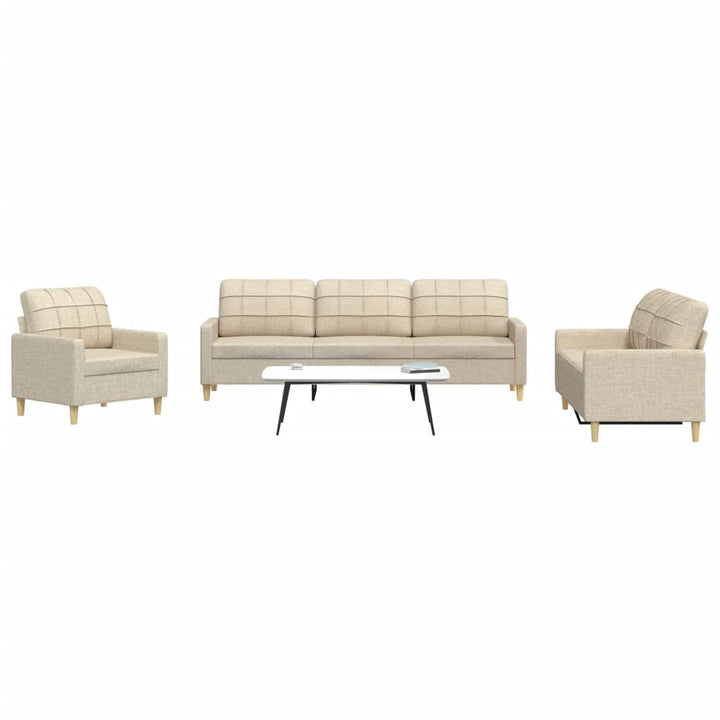Set Canapele Cu Taburet/Perne, 4 Piese, , Textil