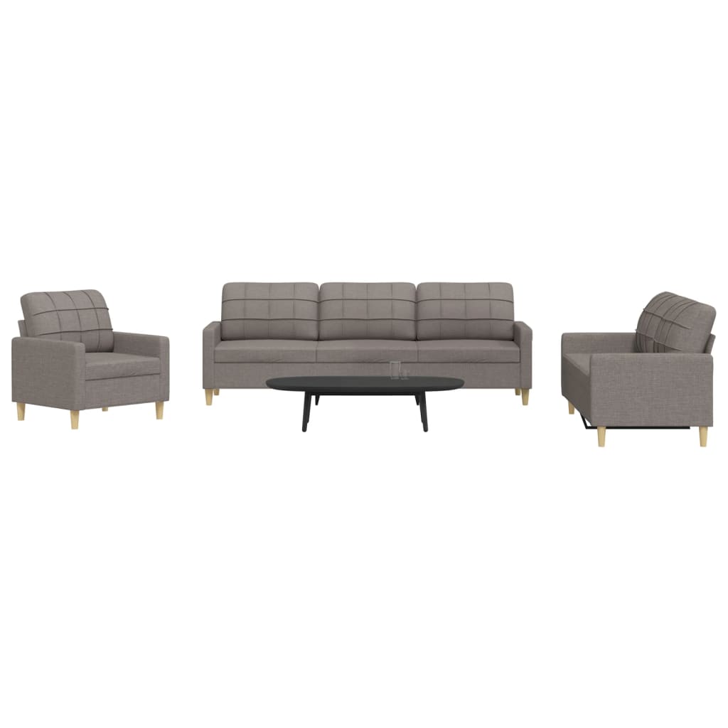 Set Canapele Cu Taburet/Perne, 4 Piese, , Textil