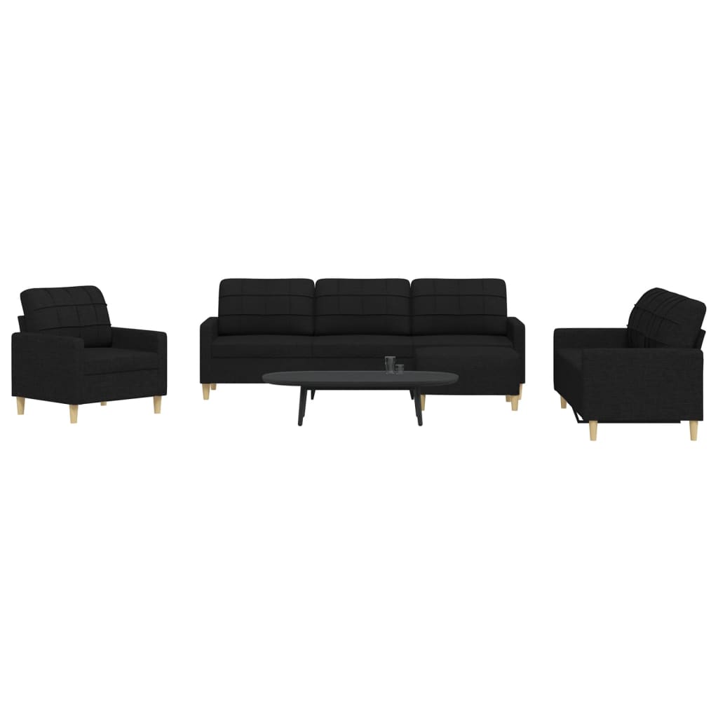 Set Canapele Cu Taburet/Perne, 4 Piese, , Textil