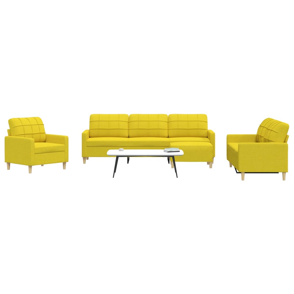 Set Canapele Cu Taburet/Perne, 4 Piese, , Textil