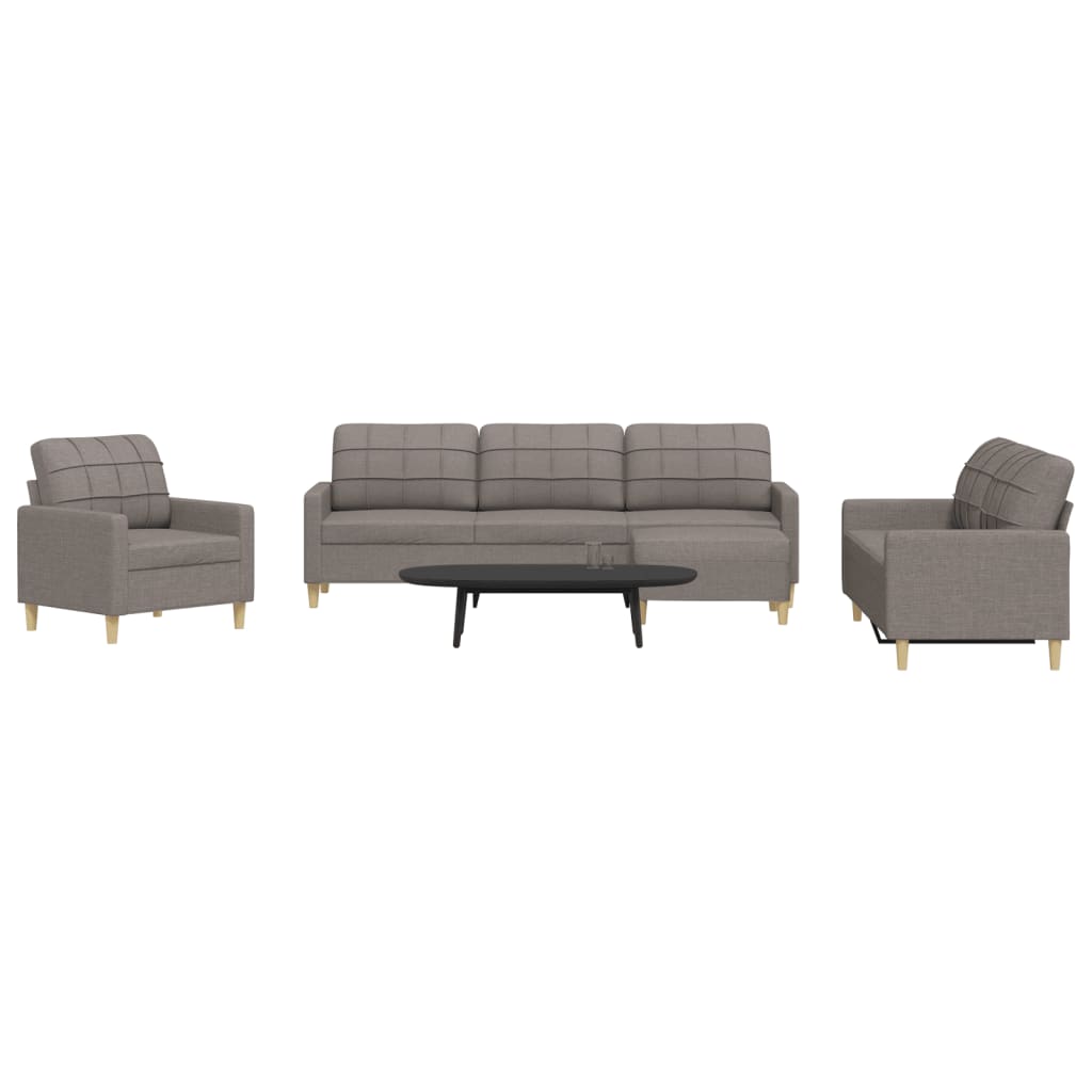 Set Canapele Cu Taburet/Perne, 4 Piese, , Textil